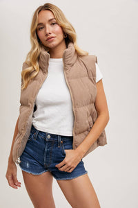 Lindy Corduroy Puffer Vest