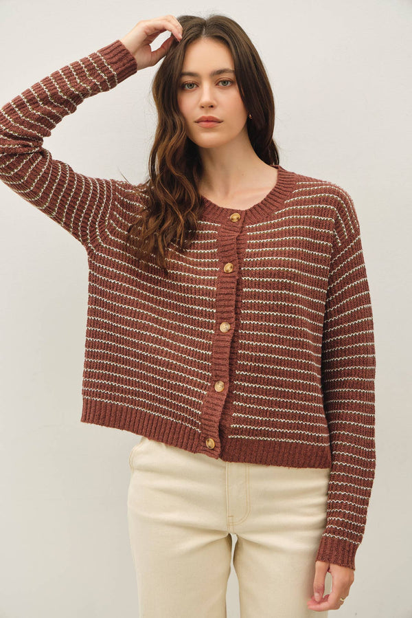Change of Plans Waffle Knit Cardigan