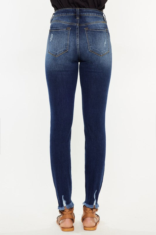 KanCan High Rise Ankle Skinny Jean: Dark Wash