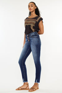 KanCan High Rise Ankle Skinny Jean: Dark Wash