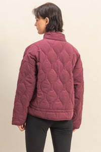 Autumn Haven Quilted Jacket – Relaxed Fit Puffer Coat with Adjustable Hem