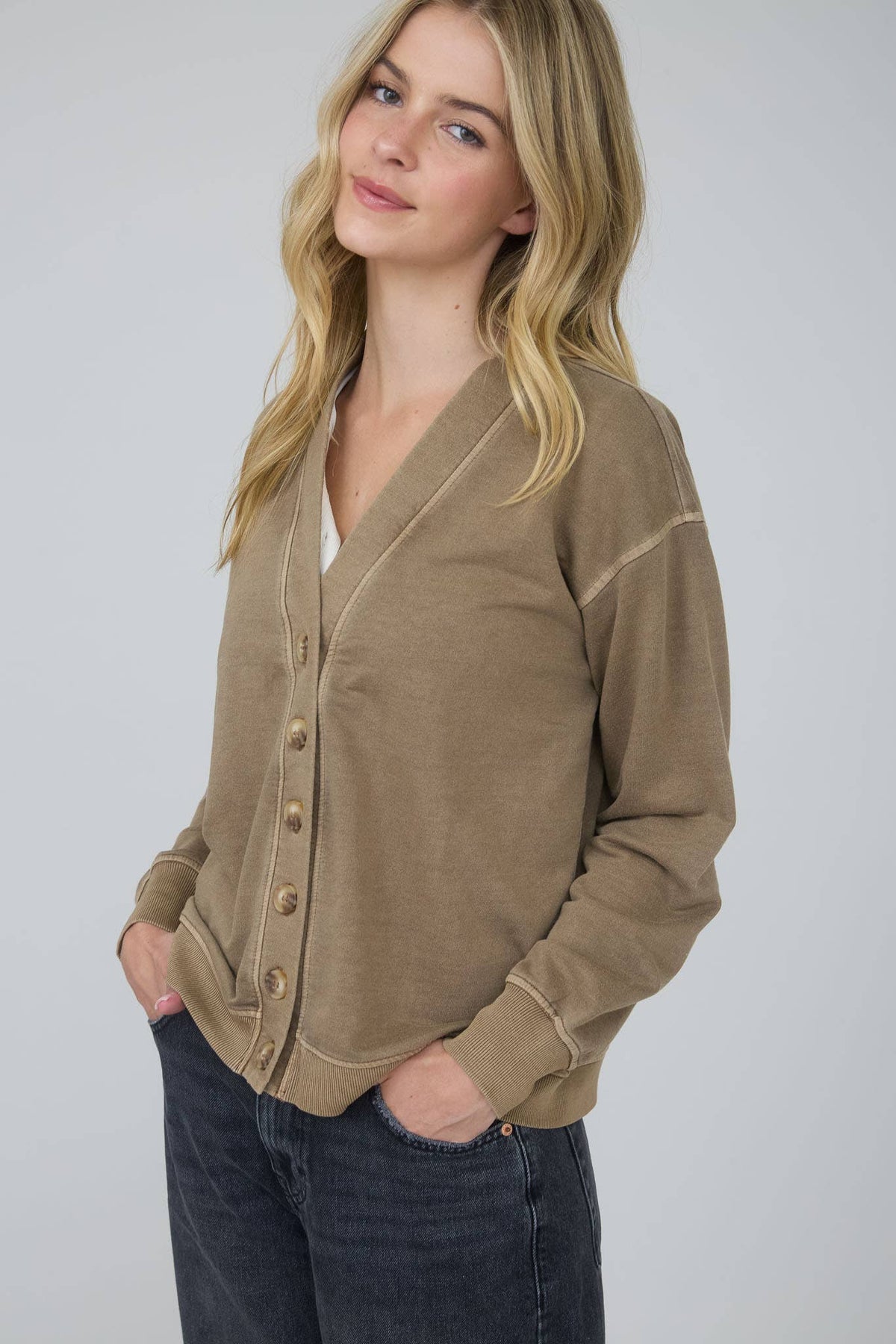 The Sutter Creek Acid-Wash Cardigan – Effortlessly Lived-In + Cozy