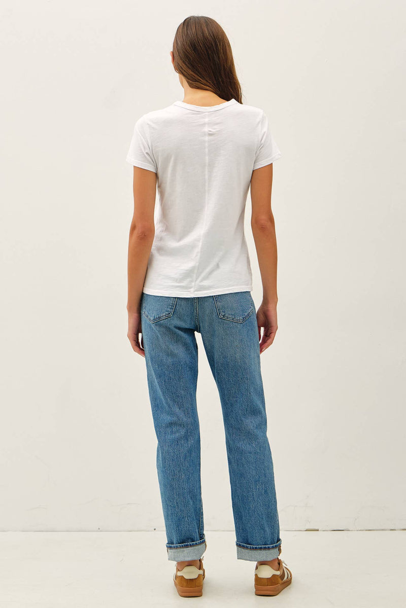 The Winslet Cotton Slub Essential Tee – Garment Dyed Everyday Basic T-Shirt for Women