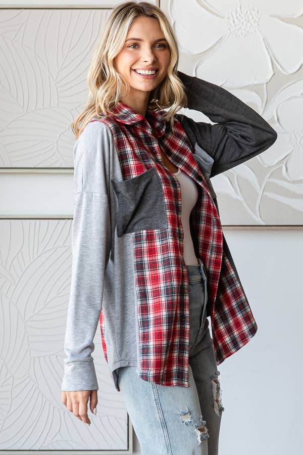 Holiday Spirit Plaid Shacket