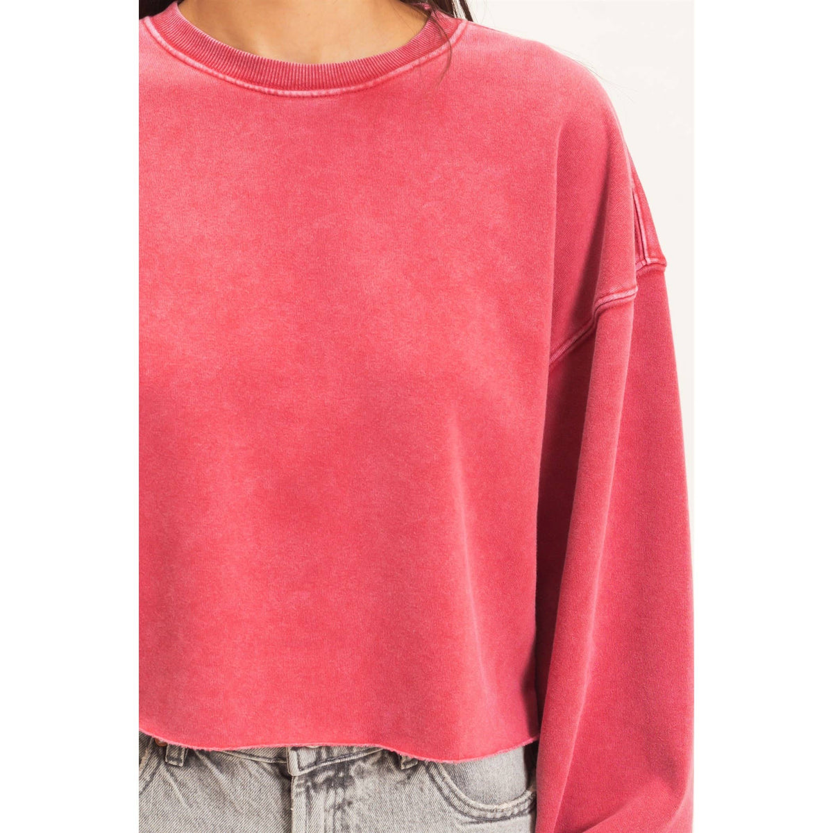 The Reset Mineral Wash Cropped Sweatshirt