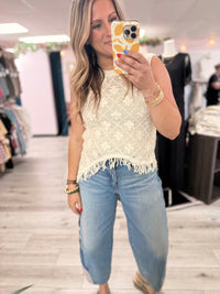 The Wildflower Fringe Crochet Tank