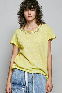 Everyday Lightweight Relaxed Fit Hand-Stitched Knit Top: Black / L