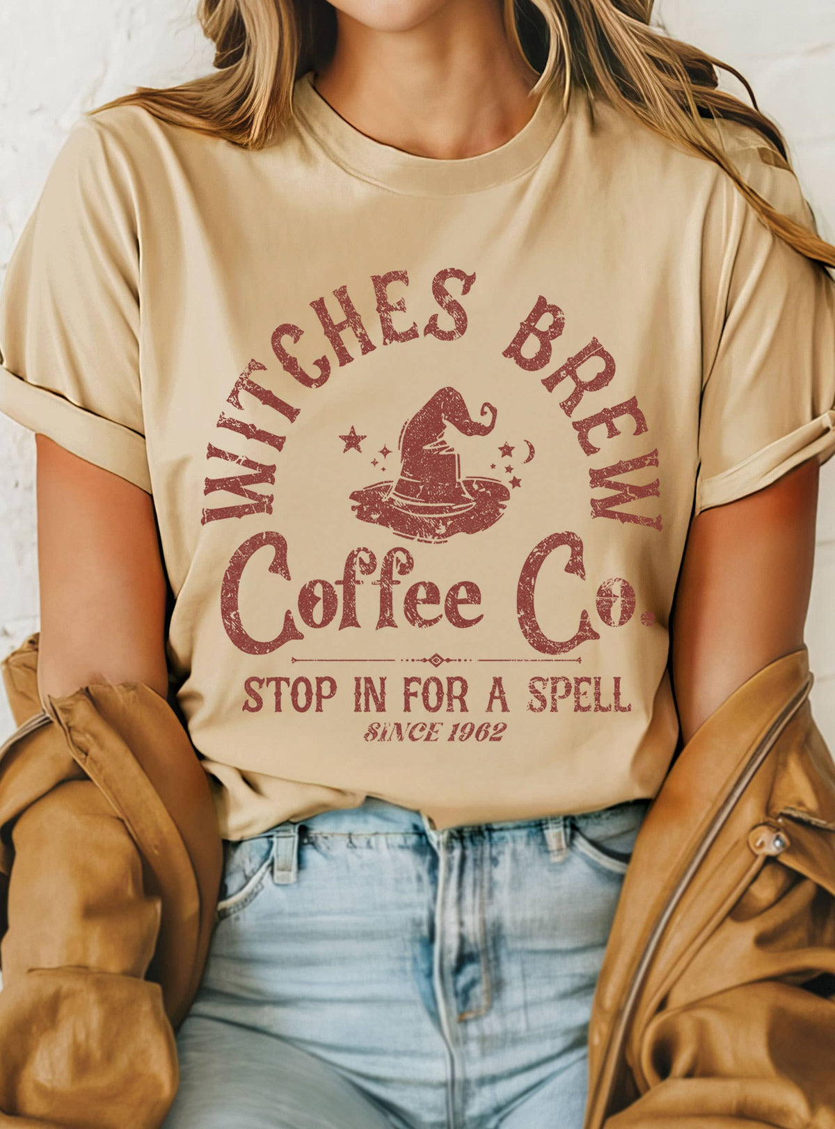 Witches Brew Coffee Co. Graphic Tee – Sandstone