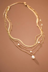 The Prescott Layered Chunky Chain Necklace – 18K Gold Dipped Waterproof Stainless Steel Necklace