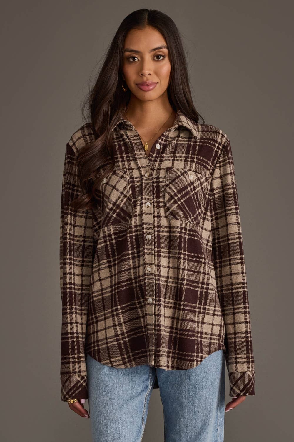 The Favorite Plaid Shirt: Chocolate Brown