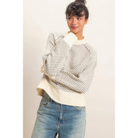 On Repeat Patterned Sweater: Cream