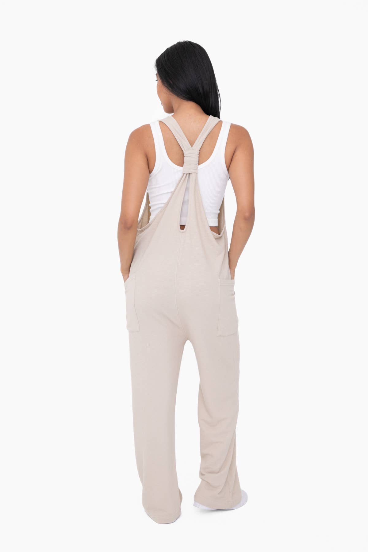 Alex Mineral-Washed Lounge Jumpsuit: NATURAL