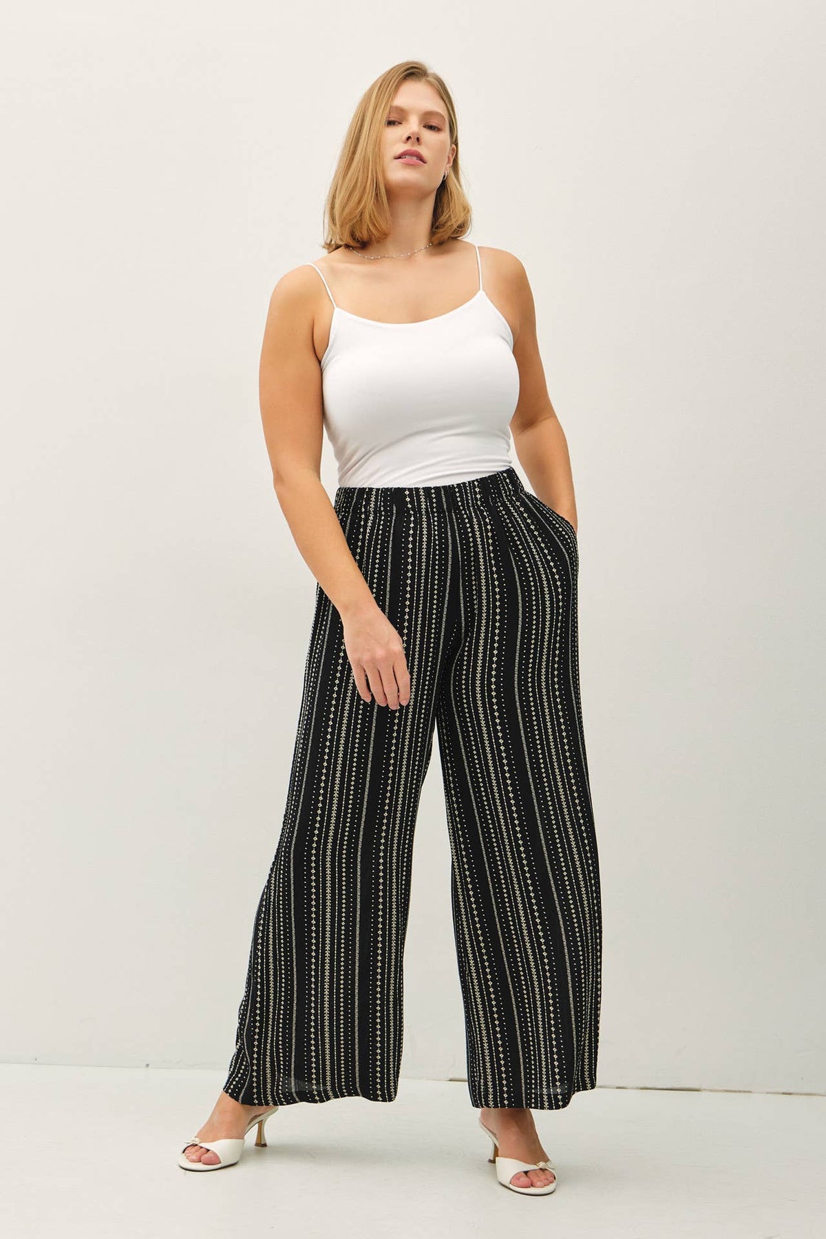 The Josette Printed Wide Leg Pants – Plus Size Boho Flow with Everyday Comfort