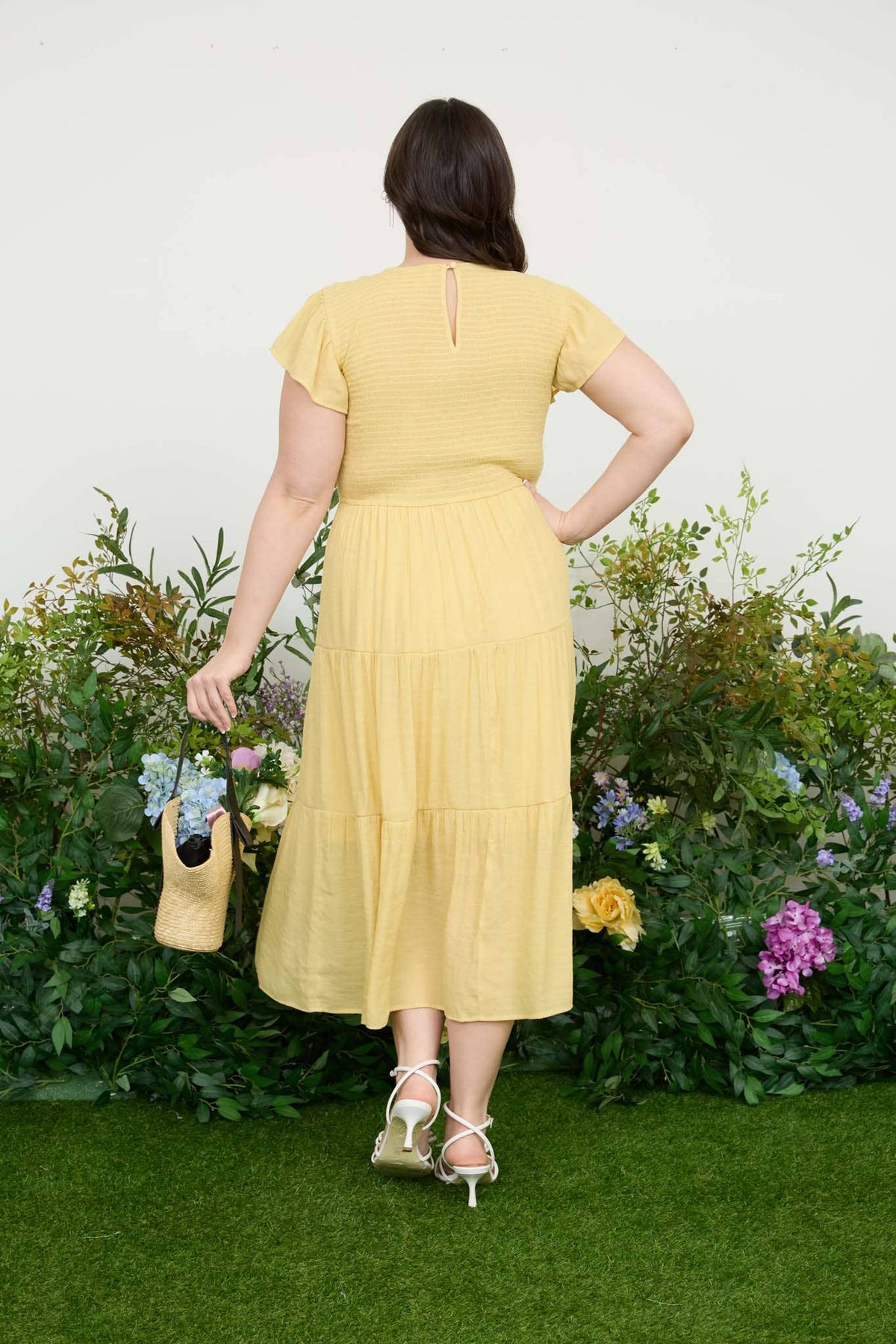 Perfect Day Plus Size Smocked Tiered Midi Dress