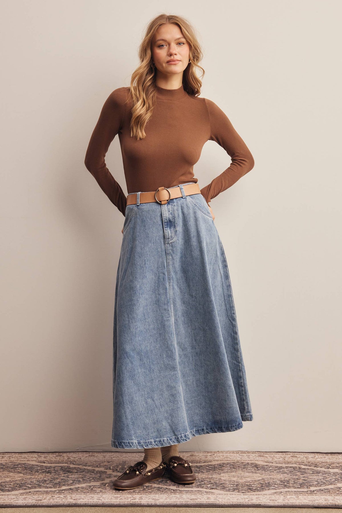 Under It All Ribbed Mock Neck