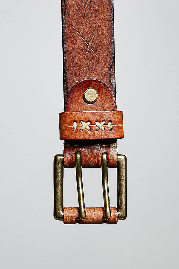 The Dakota Genuine Leather Double Buckle Belt