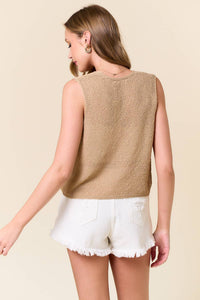 The Brynn Knit Tie Vest – Cropped Sleeveless Layer