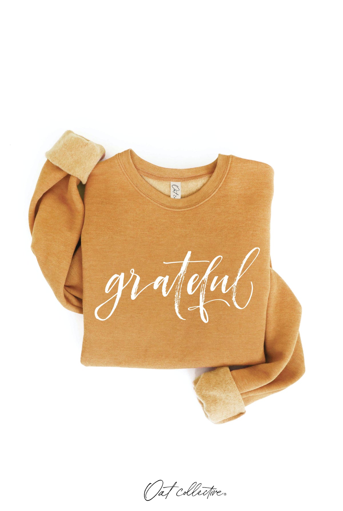 Grateful Graphic Sweatshirt : Heather Mustard