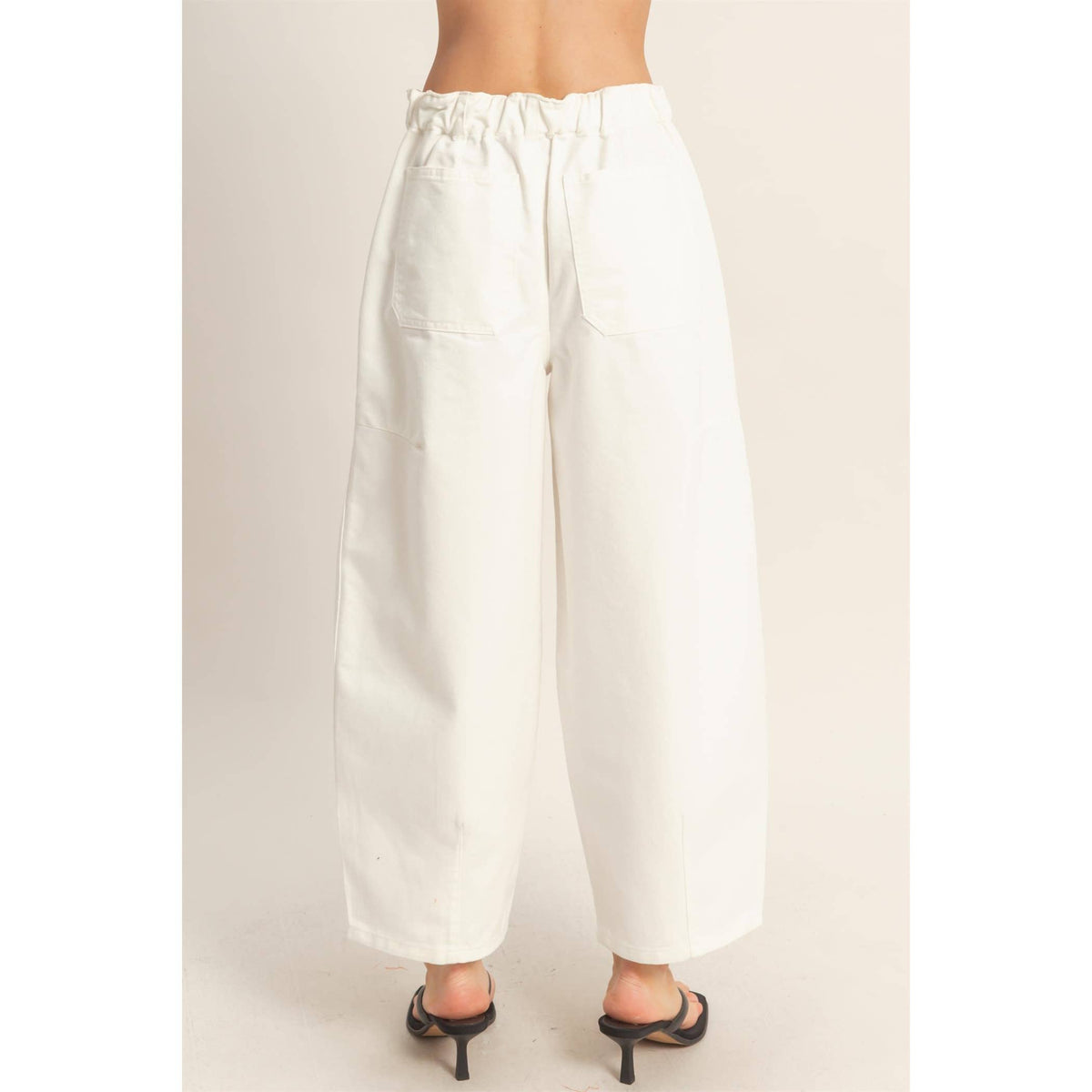 Wide Pants With Oversize Pockets: L.BLUE / S-M-L(2-2-2)