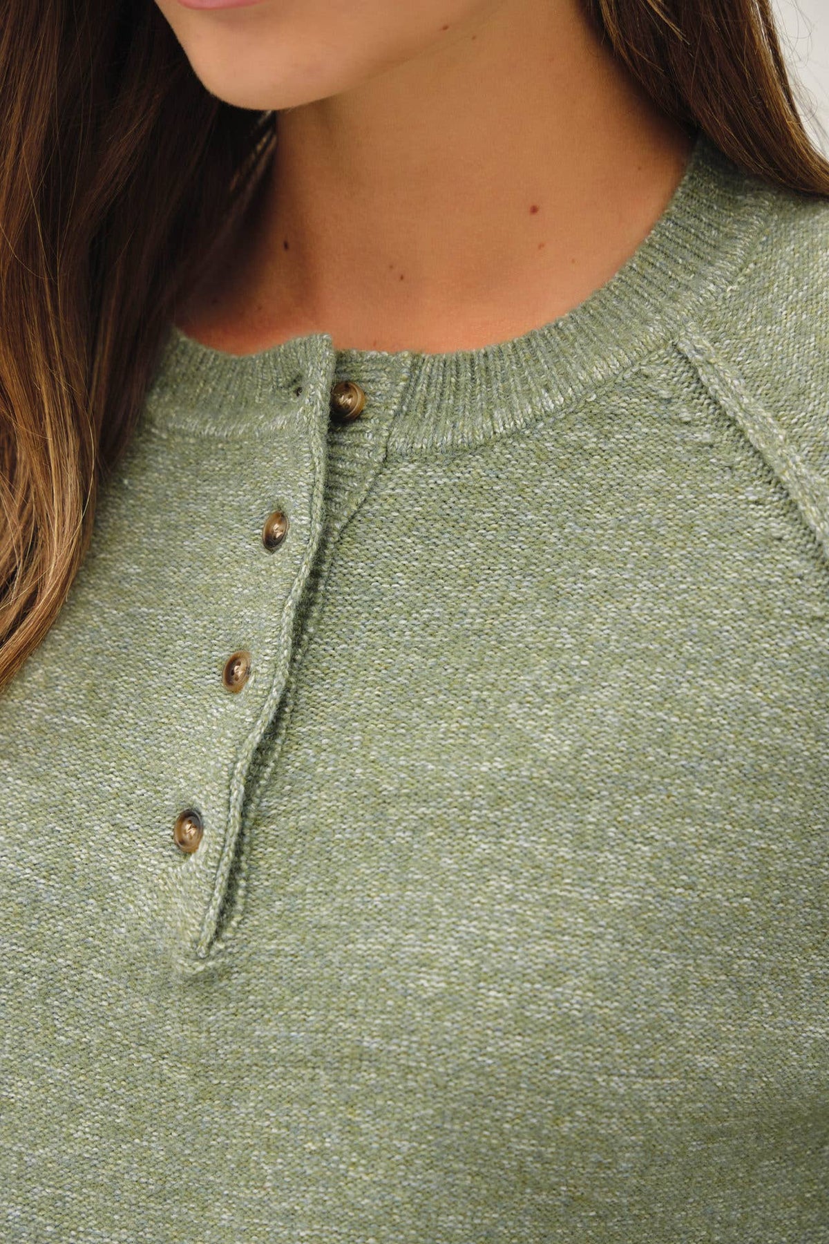 Take It Easy Henley Sweater