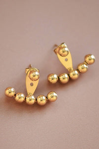 The Valen Gold Ear Jacket Earrings – 18K Gold Dipped Waterproof Stainless Steel Earrings