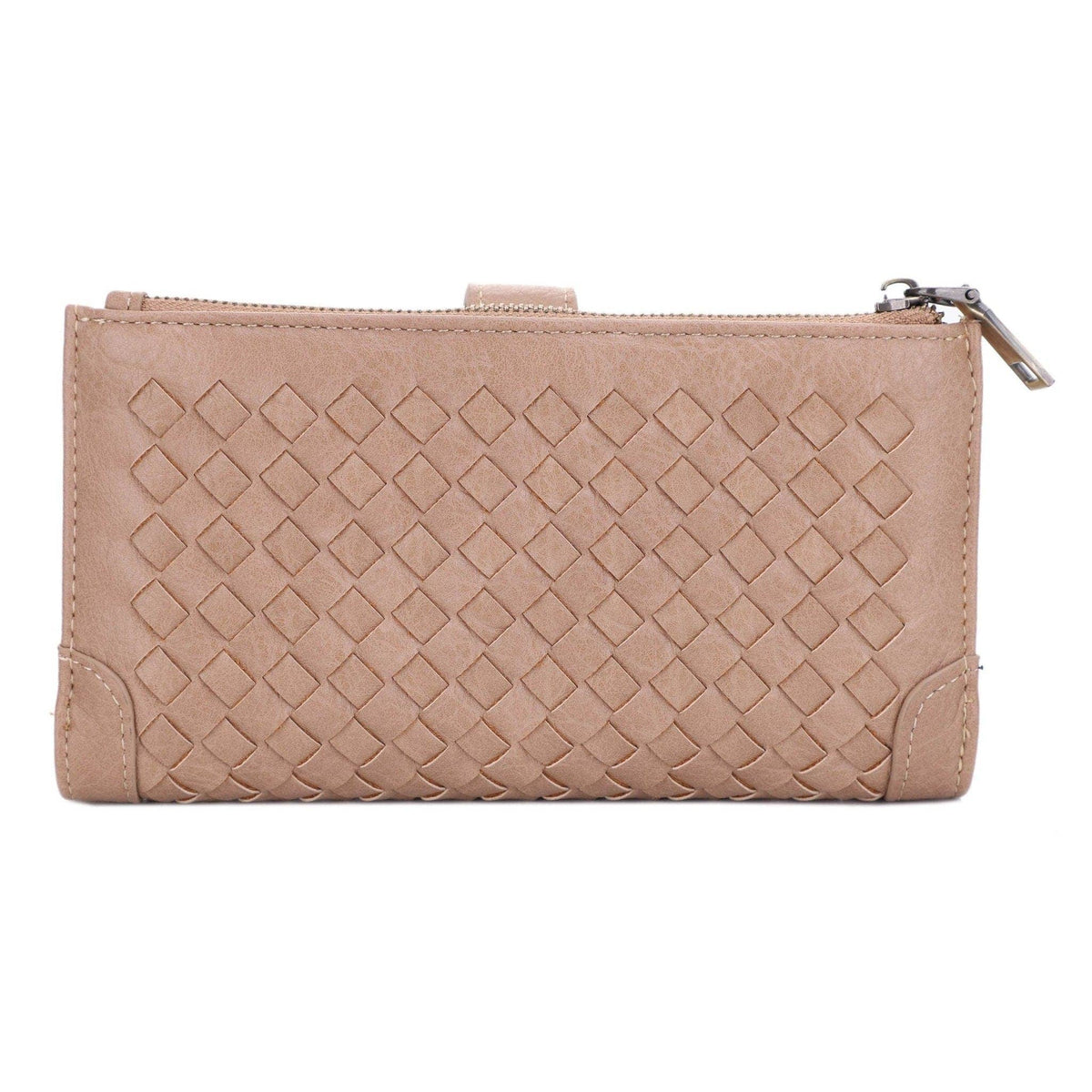 Ellis Grove Woven Wallet – Snap Closure, Card & ID Slots, Coin Pouch
