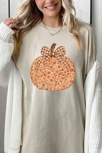 Fall Bloom Pumpkin Graphic Tee – Floral Fall T-Shirt