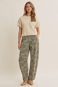 Easy Days Cable Knit Sweater Top: Sandstone