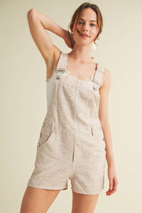 The Daisy Lane Overall Romper: Beige