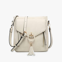 Layla Faux Suede Whipstitch Crossbody