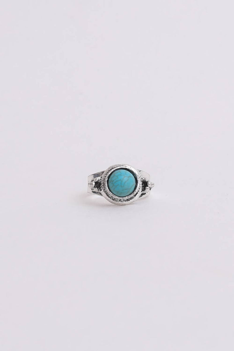 Cabochon Adjustable Turquoise Ring