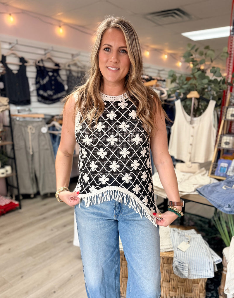 The Wildflower Fringe Crochet Tank