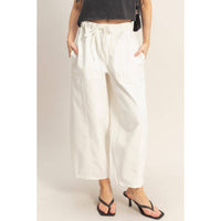 Wide Pants With Oversize Pockets: L.BLUE / S-M-L(2-2-2)