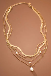 The Prescott Layered Chunky Chain Necklace – 18K Gold Dipped Waterproof Stainless Steel Necklace