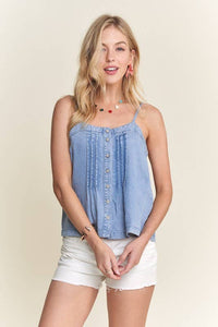The Sienna Pintuck Tencel Tank