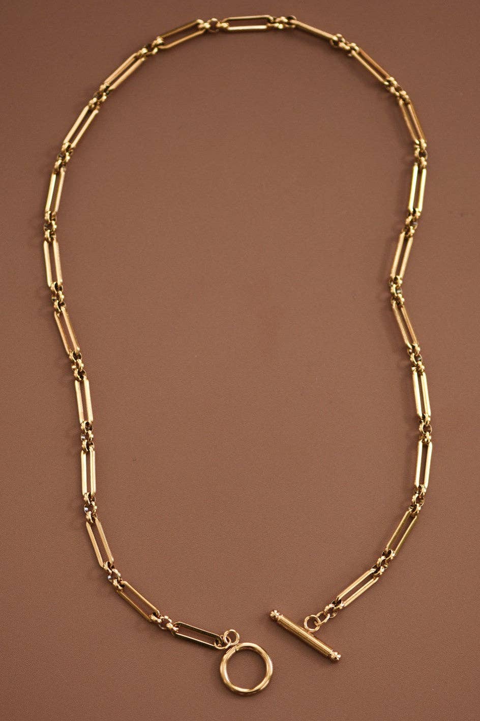 The Hawthorne Layered Paperclip Chain Necklace – 18K Gold Plated Waterproof Stainless Steel Necklace