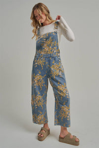 The Golden Hour Floral Denim Overalls