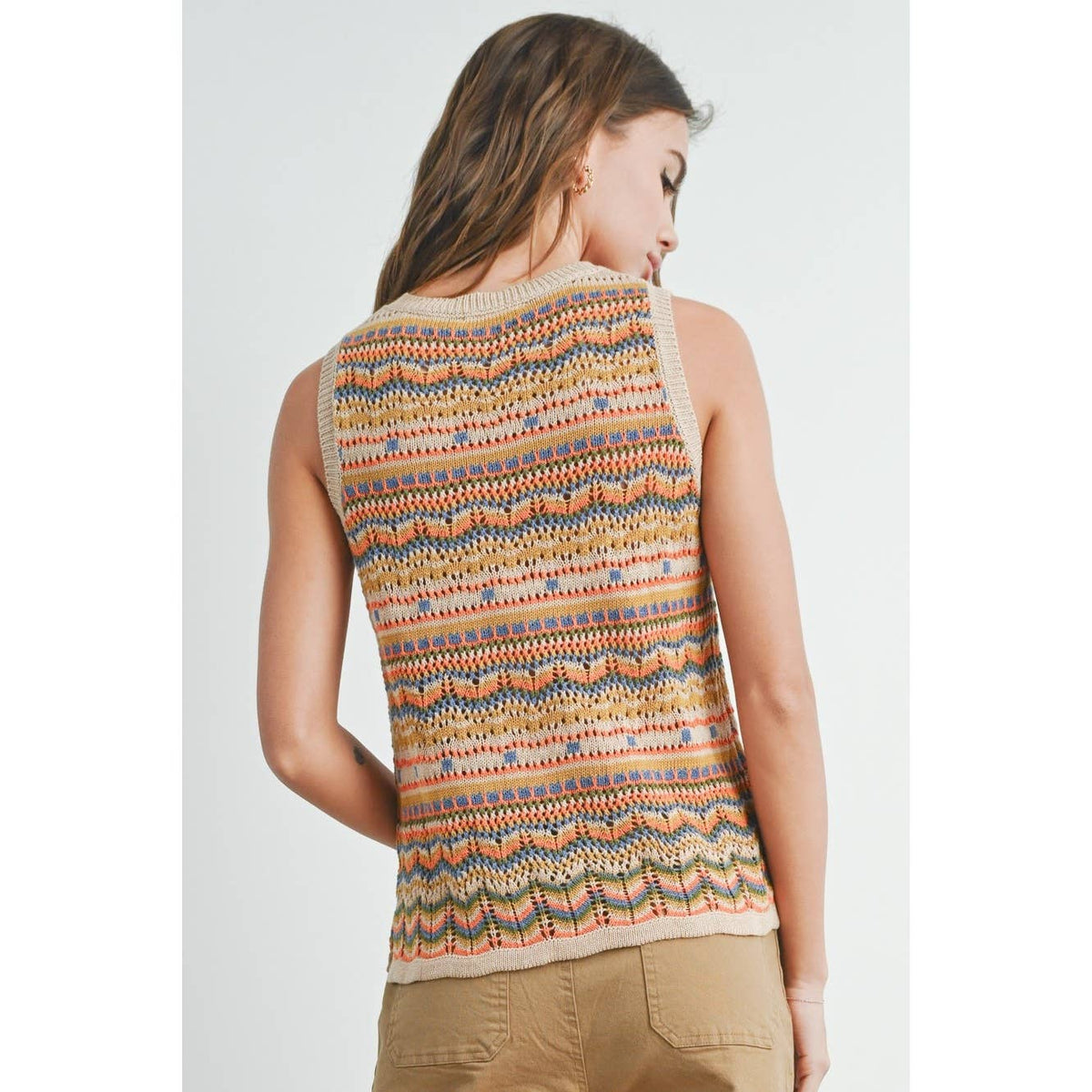 Sunset Stripe Sweater Tank