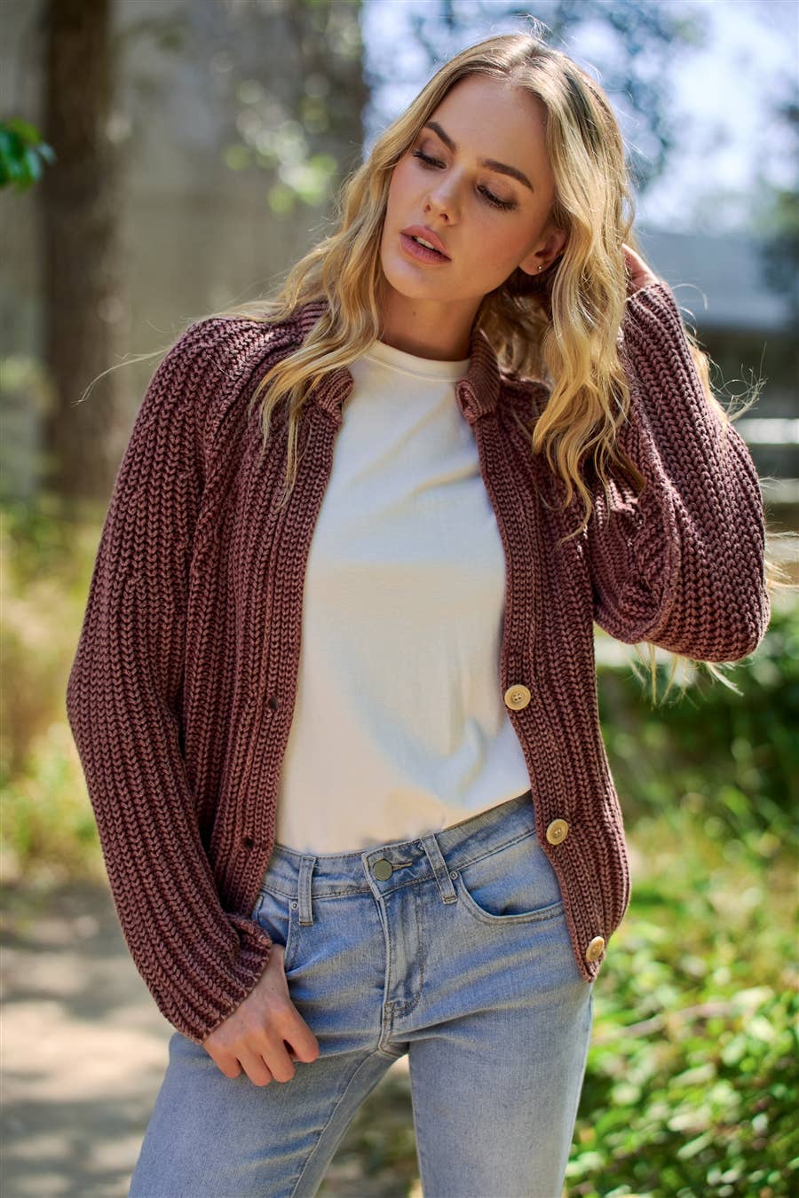 Come As You Are Cotton Cardigan: Brown