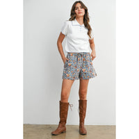 Vintage Bloom Drawstring Shorts