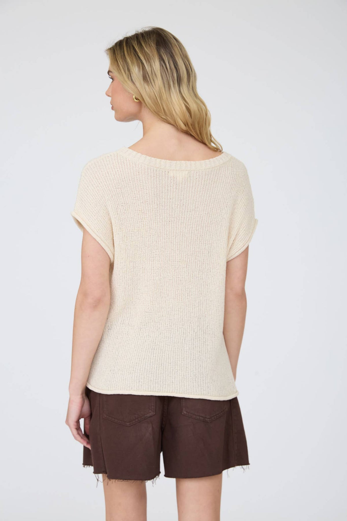 Rolled Edge Sweater Tee