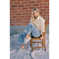 The Sutton Vintage Wash Side Seam Cuffed Straight Jeans
