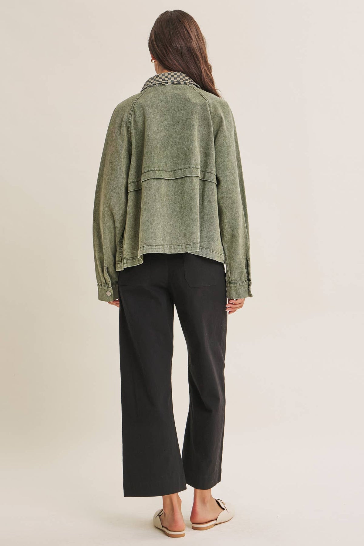HERITAGE FIELD MINERAL-WASHED COTTON TWILL JACKET: WASHED OLIVE