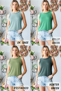 Everly Ribbed Sleeveless Tank