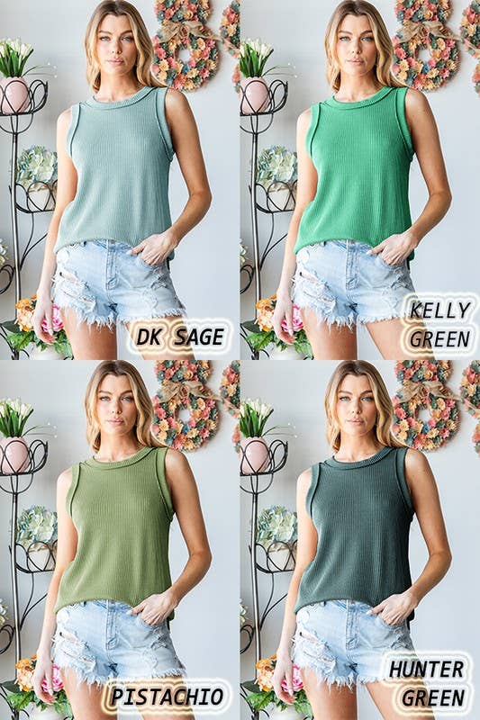 Everly Ribbed Sleeveless Tank