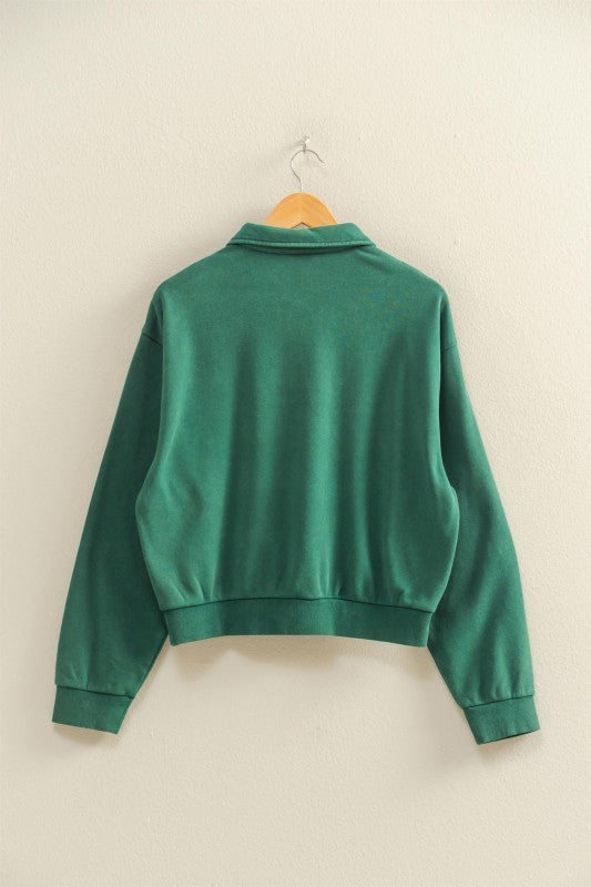 Weekend Retreat Mineral Wash Half-Zip Sweatshirt – Vintage Pullover Top
