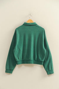 Weekend Retreat Mineral Wash Half-Zip Sweatshirt – Vintage Pullover Top