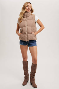 Lindy Corduroy Puffer Vest