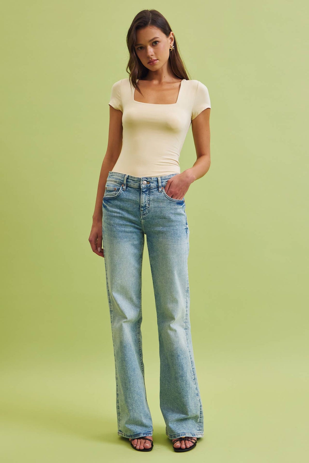 Emma Essential Square Neck Tee