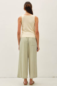 The Noelle Wool Blend Tank Top – Boat Neck Sleeveless Soft Lightweight Knit